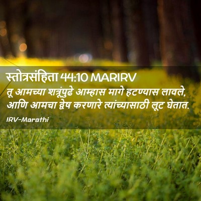 Picture 02 - स्तोत्रसंहिता 44:10 MARIRV - तू आमच्या - Bible Verse Picture