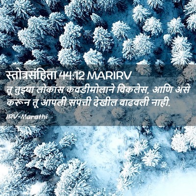Picture 02 - स्तोत्रसंहिता 44:12 MARIRV - तू तुझ्या लोकांस - Bible Verse Picture