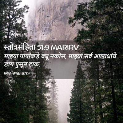 Picture 02 - स्तोत्रसंहिता 51:9 MARIRV - माझ्या पापांकडे - Bible Verse Picture