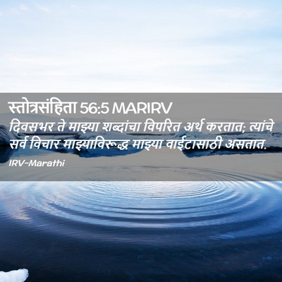 Picture 02 - स्तोत्रसंहिता 56:5 MARIRV - दिवसभर ते माझ्या - Bible Verse Picture