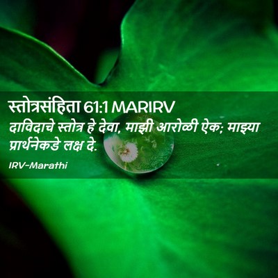 Picture 02 - स्तोत्रसंहिता 61:1 MARIRV - दाविदाचे स्तोत्र - Bible Verse Picture