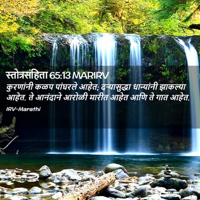 Picture 02 - स्तोत्रसंहिता 65:13 MARIRV - कुरणांनी कळप - Bible Verse Picture