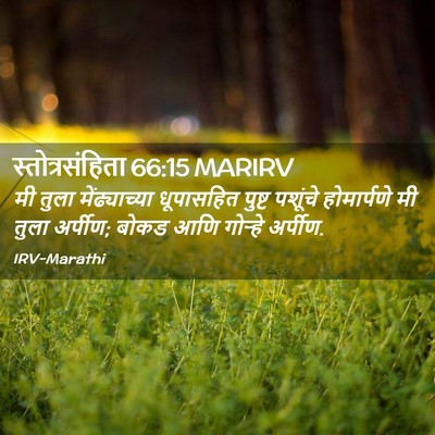 Picture 02 - स्तोत्रसंहिता 66:15 MARIRV - मी तुला - Bible Verse Picture