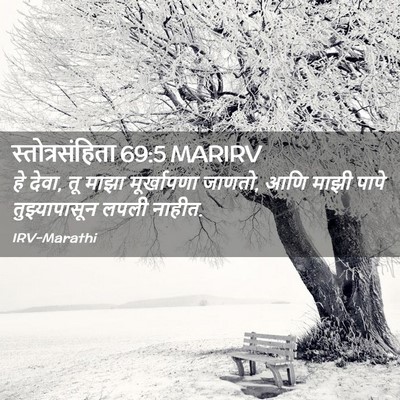 Picture 02 - स्तोत्रसंहिता 69:5 MARIRV - हे देवा, तू माझा - Bible Verse Picture