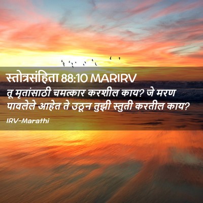 Picture 02 - स्तोत्रसंहिता 88:10 MARIRV - तू मृतांसाठी - Bible Verse Picture