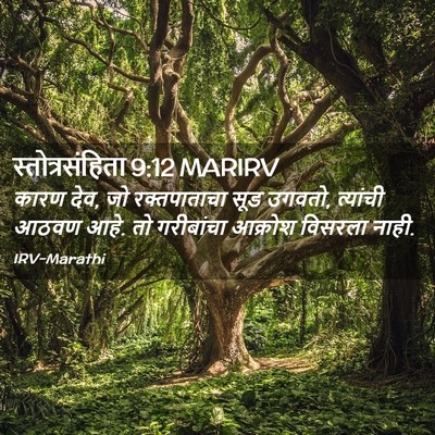Picture 02 - स्तोत्रसंहिता 9:12 MARIRV - कारण देव, जो - Bible Verse Picture