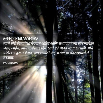 Picture 02 - हबक्कूक 1:8 MARIRV - त्यांचे घोडे - Bible Verse Picture