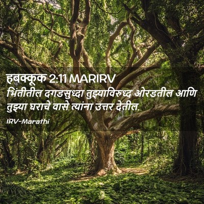 Picture 02 - हबक्कूक 2:11 MARIRV - भिंतीतील - Bible Verse Picture