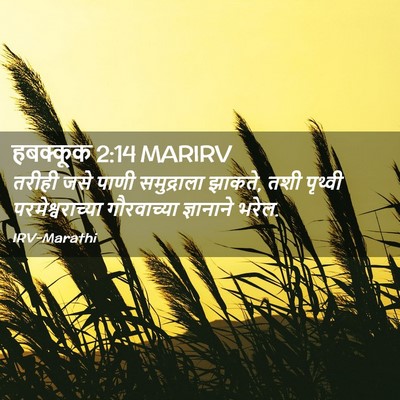 Picture 02 - हबक्कूक 2:14 MARIRV - तरीही जसे पाणी - Bible Verse Picture