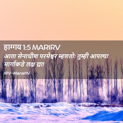 Picture 02 - हाग्गय 1:5 MARIRV - आता सेनाधीश - Bible Verse Picture