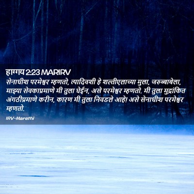 Picture 02 - हाग्गय 2:23 MARIRV - सेनाधीश परमेश्वर - Bible Verse Picture