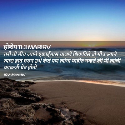 Picture 02 - होशेय 11:3 MARIRV - तरी तो मीच ज्याने - Bible Verse Picture