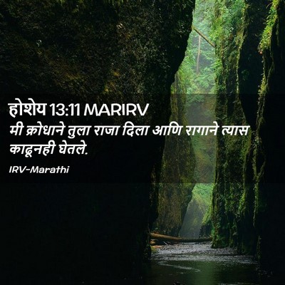 Picture 02 - होशेय 13:11 MARIRV - मी क्रोधाने तुला - Bible Verse Picture