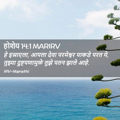 Picture 02 - होशेय 14:1 MARIRV - हे इस्राएला, आपला - Bible Verse Picture