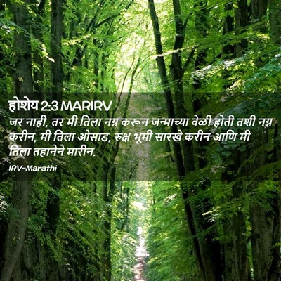 Picture 02 - होशेय 2:3 MARIRV - जर नाही, तर मी तिला - Bible Verse Picture