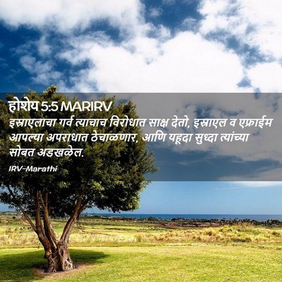 Picture 02 - होशेय 5:5 MARIRV - इस्राएलाचा गर्व - Bible Verse Picture