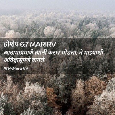 Picture 02 - होशेय 6:7 MARIRV - आदामाप्रमाणे - Bible Verse Picture