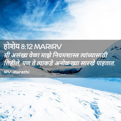 Picture 02 - होशेय 8:12 MARIRV - मी असंख्य वेळा - Bible Verse Picture