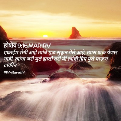 Picture 02 - होशेय 9:16 MARIRV - एफ्राईम रोगी आहे - Bible Verse Picture