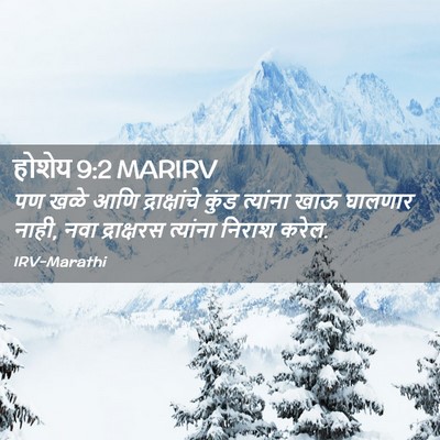 Picture 02 - होशेय 9:2 MARIRV - पण खळे आणि - Bible Verse Picture