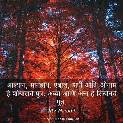Picture 03 - 1 इतिहास 1:40 MARIRV - आल्यान, मानहाथ, - Bible Verse Picture