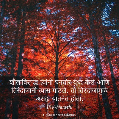 Picture 03 - 1 इतिहास 10:3 MARIRV - शौलाविरूद्ध - Bible Verse Picture