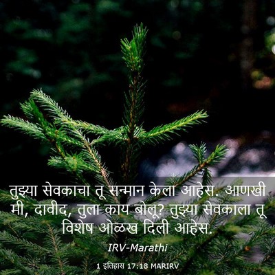 Picture 03 - 1 इतिहास 17:18 MARIRV - तुझ्या सेवकाचा तू - Bible Verse Picture
