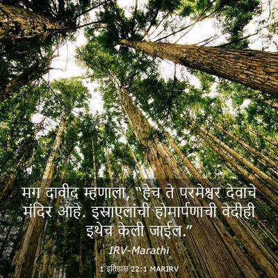 Picture 03 - 1 इतिहास 22:1 MARIRV - मग दावीद म्हणाला, - Bible Verse Picture