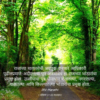 Picture 03 - 1 इतिहास 27:25 MARIRV - राजाच्या - Bible Verse Picture