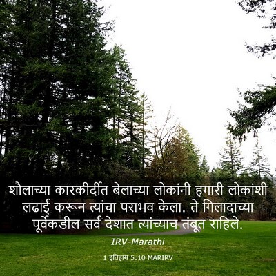 Picture 03 - 1 इतिहास 5:10 MARIRV - शौलाच्या - Bible Verse Picture