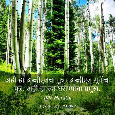 Picture 03 - 1 इतिहास 5:15 MARIRV - अही हा अब्दीएलचा - Bible Verse Picture