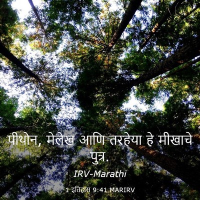 Picture 03 - 1 इतिहास 9:41 MARIRV - पीथोन, मेलेख आणि - Bible Verse Picture