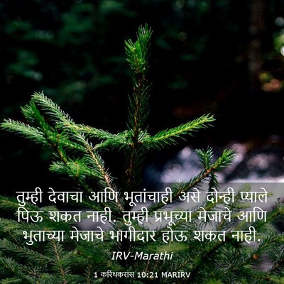 Picture 03 - 1 करिंथकरांस 10:21 MARIRV - तुम्ही देवाचा आणि - Bible Verse Picture
