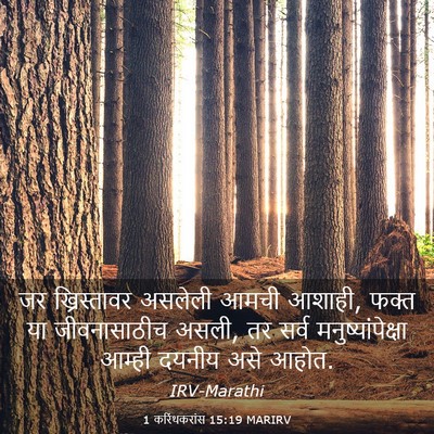 Picture 03 - 1 करिंथकरांस 15:19 MARIRV - जर ख्रिस्तावर - Bible Verse Picture