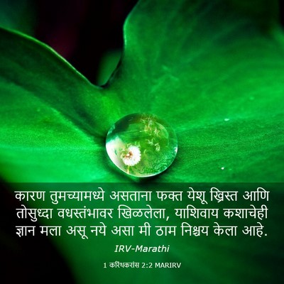 Picture 03 - 1 करिंथकरांस 2:2 MARIRV - कारण तुमच्यामध्ये - Bible Verse Picture