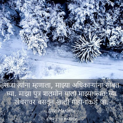 Picture 03 - 1 राजे 1:33 MARIRV - राजा त्यांना - Bible Verse Picture