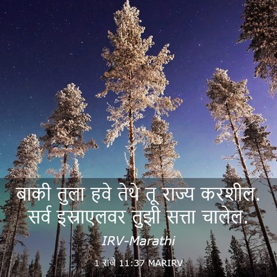 Picture 03 - 1 राजे 11:37 MARIRV - बाकी तुला हवे तेथे - Bible Verse Picture