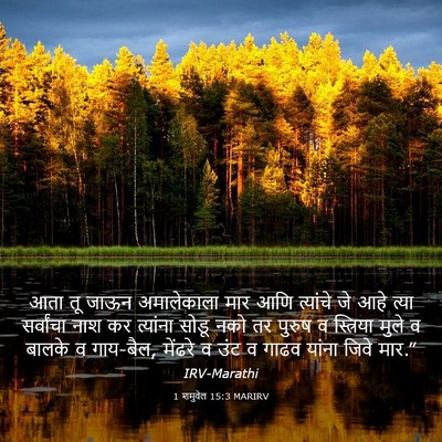 Picture 03 - 1 शमुवेल 15:3 MARIRV - आता तू जाऊन - Bible Verse Picture