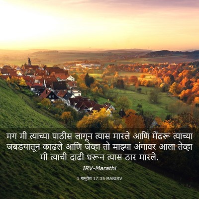 Picture 03 - 1 शमुवेल 17:35 MARIRV - मग मी त्याच्या - Bible Verse Picture