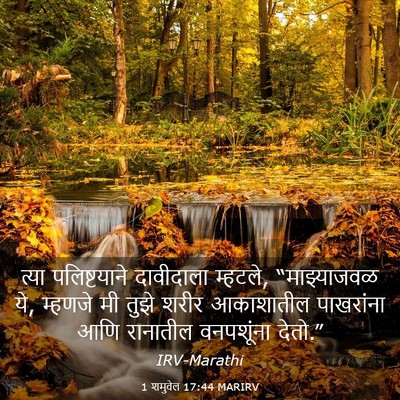 Picture 03 - 1 शमुवेल 17:44 MARIRV - त्या पलिष्टयाने - Bible Verse Picture