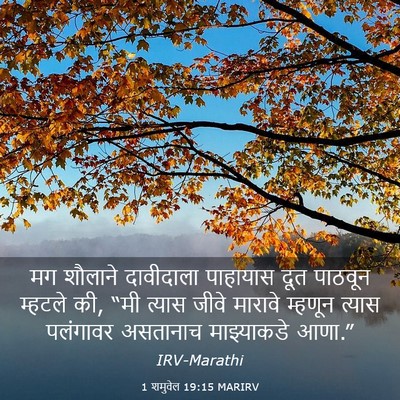 Picture 03 - 1 शमुवेल 19:15 MARIRV - मग शौलाने - Bible Verse Picture