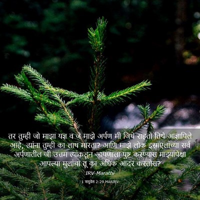 Picture 03 - 1 शमुवेल 2:29 MARIRV - तर तुम्ही जो माझा - Bible Verse Picture