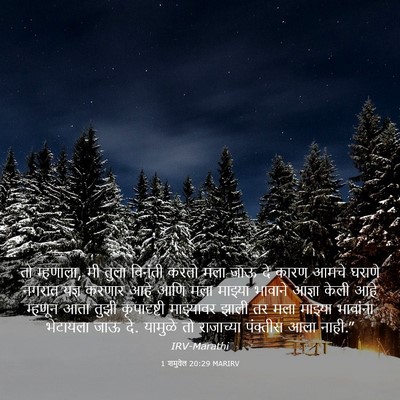 Picture 03 - 1 शमुवेल 20:29 MARIRV - तो म्हणाला, मी तुला - Bible Verse Picture