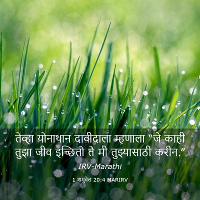 Picture 03 - 1 शमुवेल 20:4 MARIRV - तेव्हा योनाथान - Bible Verse Picture