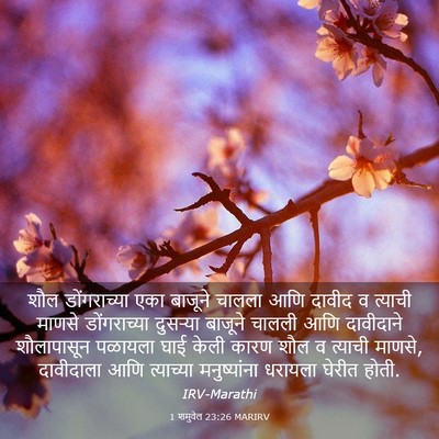 Picture 03 - 1 शमुवेल 23:26 MARIRV - शौल डोंगराच्या - Bible Verse Picture