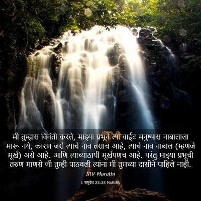 Picture 03 - 1 शमुवेल 25:25 MARIRV - मी तुम्हास विनंती - Bible Verse Picture