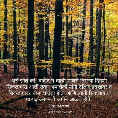 Picture 03 - 1 शमुवेल 30:1 MARIRV - असे झाले की, दावीद - Bible Verse Picture