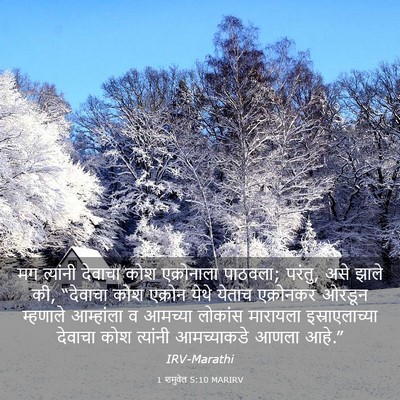 Picture 03 - 1 शमुवेल 5:10 MARIRV - मग त्यांनी देवाचा - Bible Verse Picture