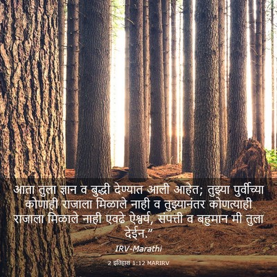 Picture 03 - 2 इतिहास 1:12 MARIRV - आता तुला ज्ञान व - Bible Verse Picture