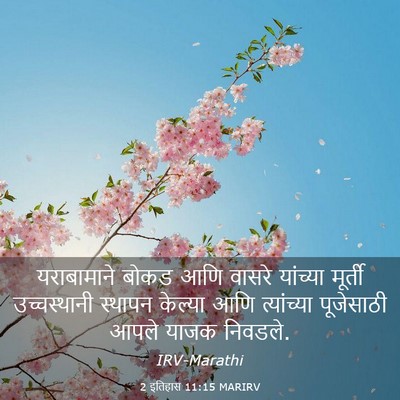 Picture 03 - 2 इतिहास 11:15 MARIRV - यराबामाने बोकड - Bible Verse Picture